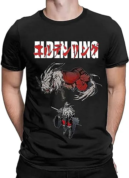 Elden Ring T-Shirt Men O Neck coolT Shirts Short Sleeve Tees Fashion Tops Black