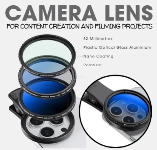 Camera CPL Filter Lens, 52mm