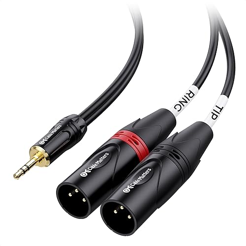 Cable Matters 3.5mm 1/8 Inch TRS to 2 XLR Cable 6 ft, Male to Male Aux to Dual XLR Breakout Cable - 6 ft