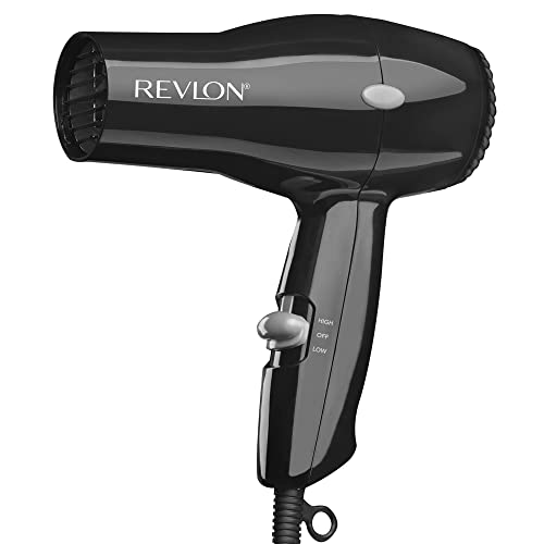 Revlon Compact Hair Dryer | 1875W Lightweight Design, Perfect for Travel, (Black) - Black