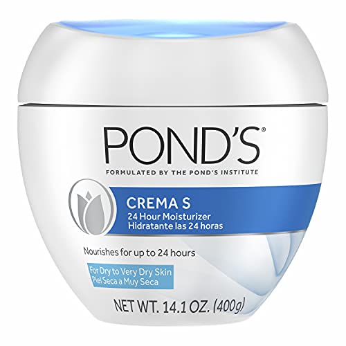Pond's Crema S Nourishing Face Moisturizer for Women, Skin Care Facial Moisturizer Cream for Dry to Very Dry Skin, Nourishes for up to 24 hours 14.1 oz - 14.1 Fl Oz (Pack of 1)