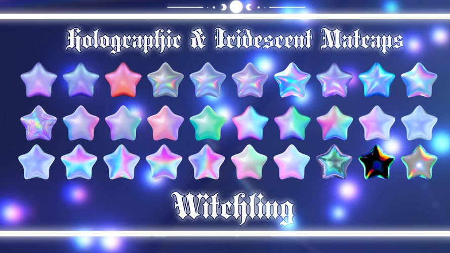 Holographic & Iridescent Matcaps