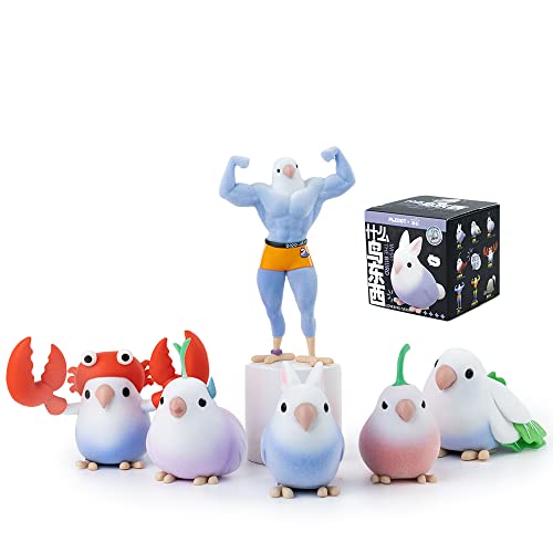 BEEMAI What's The Bird Love Bird Series 6PCs (No Repeat) Random Design Cute Figures Collectible Toys Birthday Gifts - 6PCs