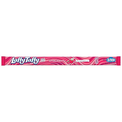Wonka Laffy Taffy Rope, Strawberry, 0.81 Ounce - Strawberry - 0.81 Ounce (Pack of 1)