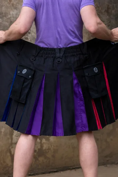 Versatta Bi Pride Hybrid Kilt - XL (46"-50" at Belt) [US Pants 42-46] / Standard (23")