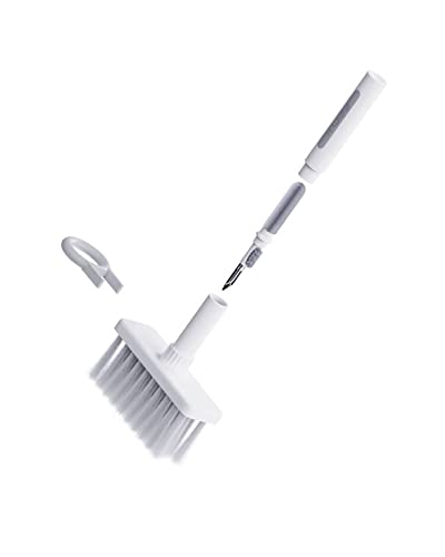 Hagibis Cleaning Soft Brush Keyboard Cleaner 5-in-1 Multi-Function Computer Cleaning Tools Kit Corner Gap Duster Keycap Puller for Bluetooth Earphones LEGO Laptop Airpods Pro Camera Lens (Grey) - Grey
