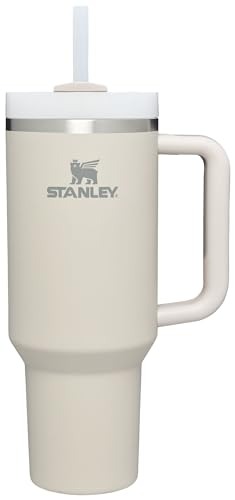 Stanley Quencher H2.0 Soft Matte Collection, Stainless Steel Vacuum Insulated Tumbler with Lid and Straw for Iced and Cold Beverages - 40 OZ - Dune