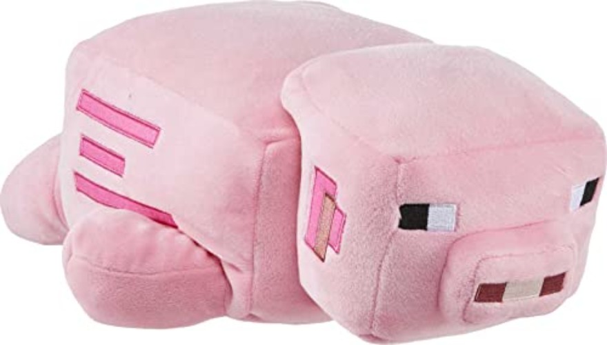 Mattel Minecraft Plush Pig 12-inch Stuffed Animal Figure, Floppy Soft Doll Inspired by Video Game Character, Collectible Toy - 12 inches - Pig - Animal Figure