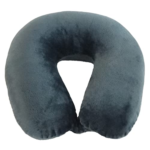 Wolf Essentials Adult Cozy Soft Microfiber Neck Pillow, Compact, Perfect for Plane or Car Travel, Charcoal - Adult - Charcoal