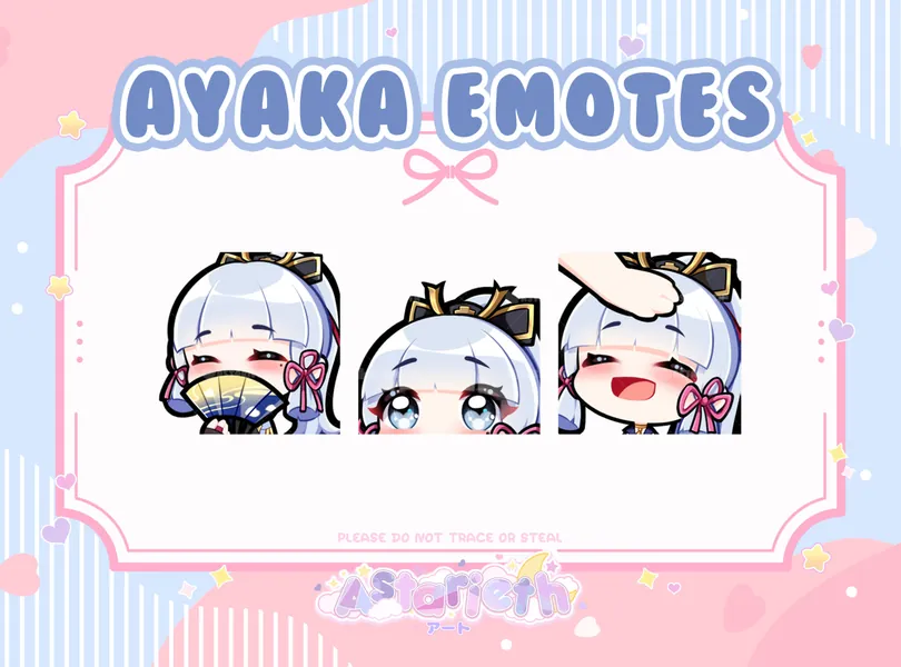 Genshin Impact Ayaka Emote Set for Twitch/Discord