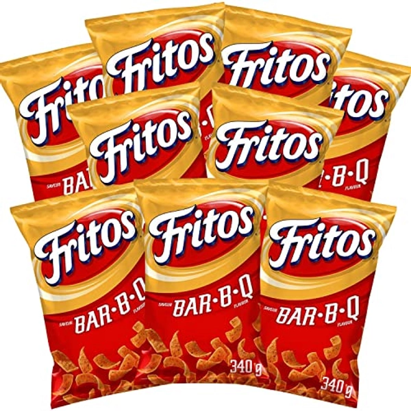 Fritos Bar-B-Q Flavored Corn Chips, 340g/12.3oz (Full Case of 9) Shipped from Canada