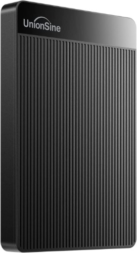 UnionSine 1TB Ultra Slim Portable External Hard Drive HDD-USB 3.0 for PC, Mac, Laptop, PS4, Xbox one,Xbox 360-Super Fast Transmission-HD-2510(Black) - 1TB Black