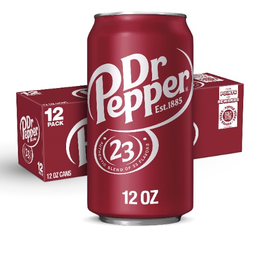 Dr Pepper Soda, 12 fl oz cans, 12 pack - Regular