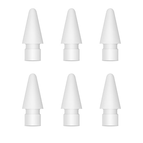 6 Pack Replacement Tips for Apple Pencil 2nd & 1st Generation, USB-C Pencil. - Pencil Tip-(6 Count)