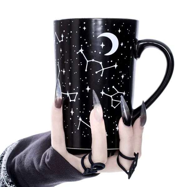 Voyager Tall Coffee Mug by Rogue + Wolf Halloween Decor Spooky Gifts Ghost Fall Mugs for Men & Women Witch Goth Kawaii Wiccan Hocus Pocus Astrology Witchcraft Supplies for Christmas - 12.8 oz / 380ml - Voyager 12.8 Fluid Ounces