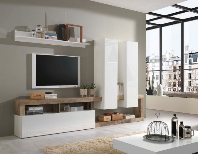 Wohnwand Hamburg, (Set, 4-St)