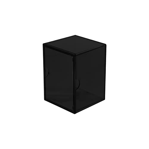 Ultra Pro Eclipse 2-Piece Deck Box: Jet Black - For Pokemon game, MTG, Baseball, Basketball, Football card and other Trading Cards or Board Games storage - Jet Black