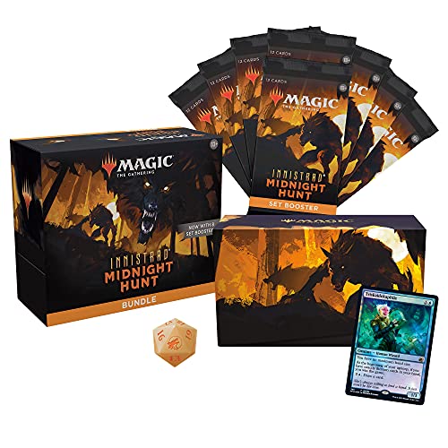 Magic The Gathering Innistrad: Midnight Hunt Bundle | 8 Set Boosters + Accessories - Single