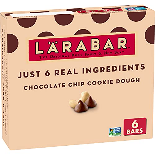 Larabar Chocolate Chip Cookie Dough, Gluten Free Vegan Fruit Nut Bars, 6 ct - 6 Count (Pack of 1)