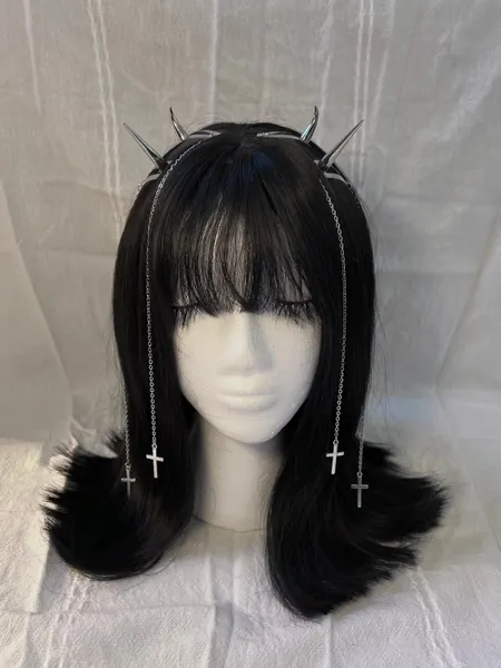 Original Metal horn dangle hair clips | faux earring | hair jewelry |