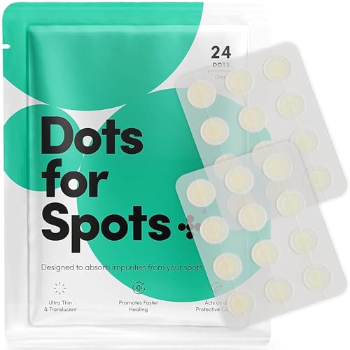 Dots for Spots Acne Patches - Pack of 24 Translucent Hydrocolloid Pimple Patch Spot Treatment Stickers for Face and Body - Fast-Acting, Vegan & Cruelty Free Skin Care - 24 count (Pack of 1) - Original Dot - Round