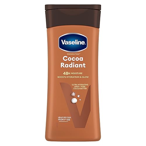Vaseline Intensive Care Cocoa Radiant Body Lotion with ultra-hydrating lipids and pure cocoa butter for dry skin 200 ml - 200 ml (Pack of 1) - Cocoa Radiant Body Lotion 200ml