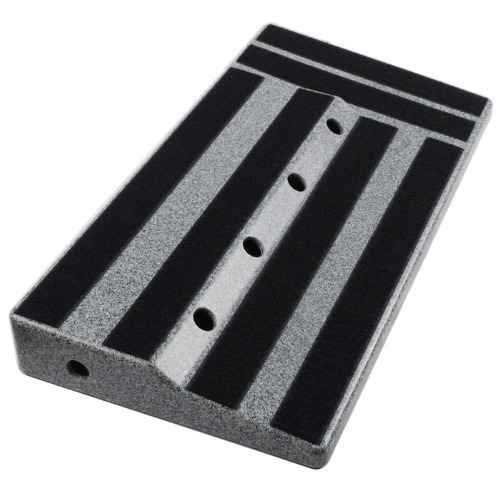 Ktoyols Sturdy Guitar Effects Pedal Board Big Size Guitar Pedal Panel with Sticking Tape Screwdriver Compatible with Most Effects Pedals,Black marble,with 10 holes - with 10 holes