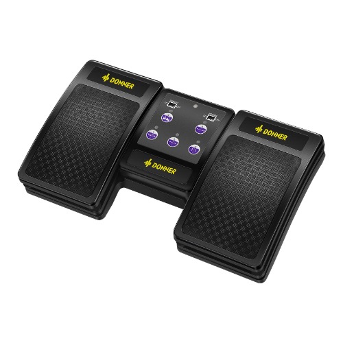 Donner Wireless Page Turner Pedal for Tablets Foot Pedal Rechargeable, Black - Black