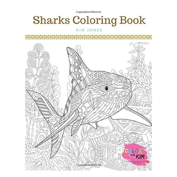 
                            SHARKS: A Sharks Coloring Book
                        
