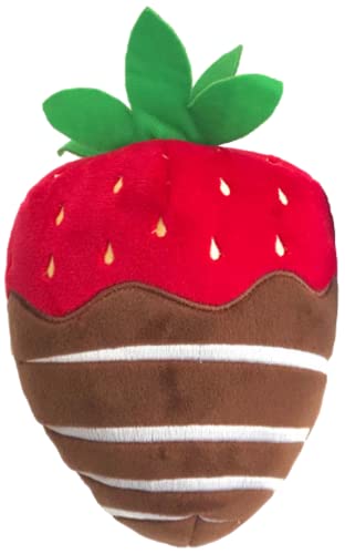 Lulubelles Power Plush | Chocolate Covered Strawberry (Small) | Yappy Valentine's Day Dog Toy | Funny Dog Toy with Squeaker | Cute Dog Toy | Huxley & Kent Squeaky Toy - Small
