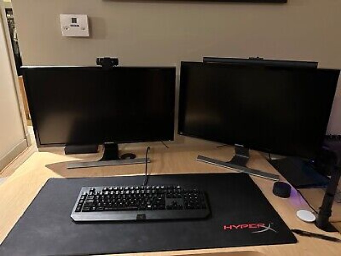 Custom Gaming PC Setup w/Dual 4k Samsung Monitors 28in & Extra Tech w/ RGB  | eBay