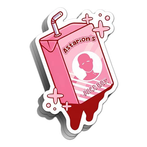 Astarion Juice Box Sticker Cute Astarions Bloodless Love Video Game Vinyl Die Cut Sticker for Car Laptop Phone Water Bottle Guitar Helmet Gift Idea Merchandise Decor Decal Stuff (Customize Size) - Customize Size