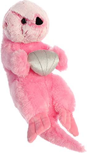 Aurora® Huggable Destination Nation™ Sea Otter Stuffed Animal - Global Exploration - Learning Fun - Pink 13 Inches