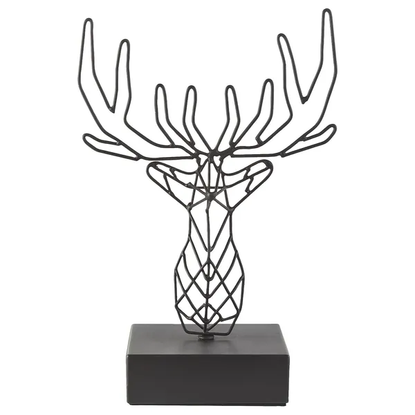 LINDRANDE Decoration - reindeer black 9 ¾ "