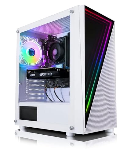 ADMI | Gaming PC, AMD Ryzen 7 5700X • RTX 4060 Graphics Card • 16GB 3200MHz DDR4 • 1TB SSD • White Infinity RGB Gaming Case • WIFI • Windows 11