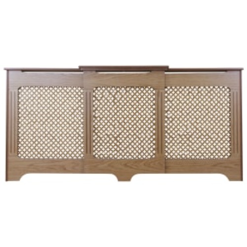 Wickes Derwent Large Adjustable Radiator Cover Oak - 1430-2000 mm