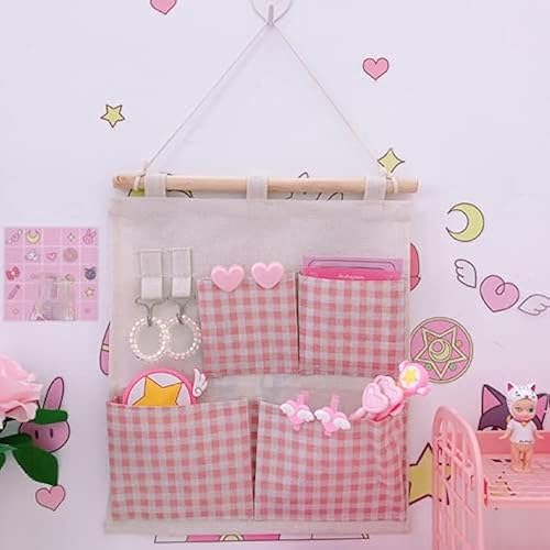 MBVBN Kawaii Stuff for Room Kawaii Organizer Kawaii Pink Room Decor Kawaii Wall Decor Kawaii Room Decor Pastel Kawaii Accessories for Room (Small,Pink) - Small - Pink