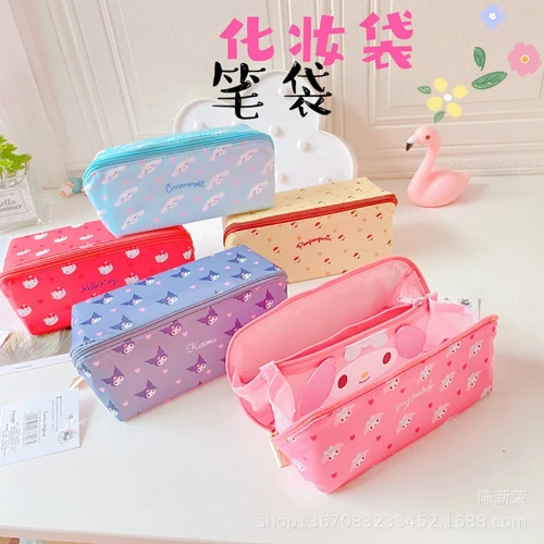 Sanrio-Bolso de mano de Hello Kitty para cosméticos, bolsa de gran capacidad con múltiples celdas, Melody, para viaje, 2021 - AliExpress 