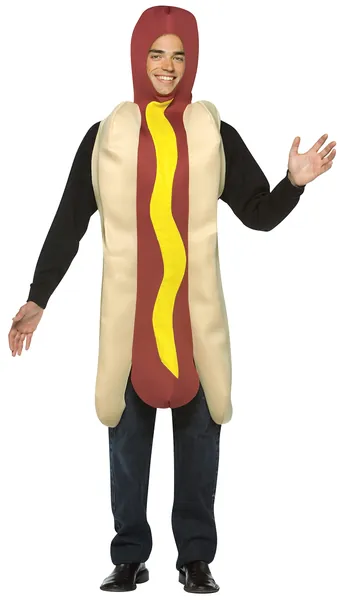 Rasta Imposta Lightweight Hot Dog Costume, Multicoloured, One Size
