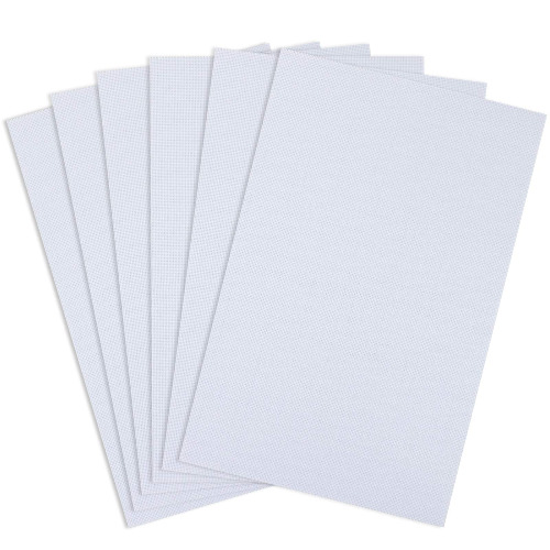 Similane 6 Pieces Aida Cloth 14 Count Cross Stitch Fabric, White, 12 by 18-Inch - White