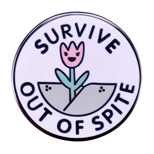 LATINDAY Sweet Lovely Plants Tulip Flowers Survive Out Of Spite Enamel Pins Brooch Badge Fashion Woman Fashion Lapel Pins Jewelry Gift for Backpacks Badges Hats Bags