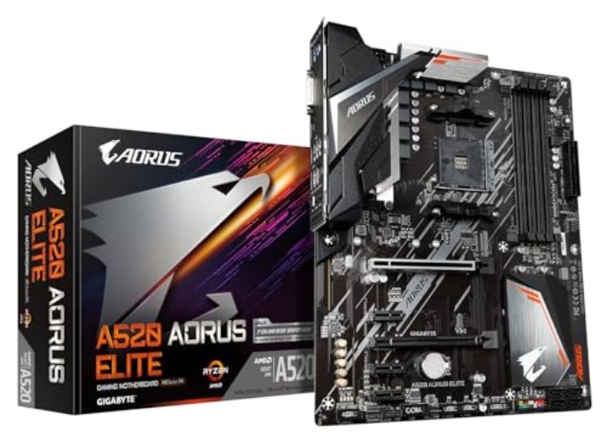 GIGABYTE Aorus Elite AMD A520 Socket AM4 ATX DDR4-SDRAM Motherboard