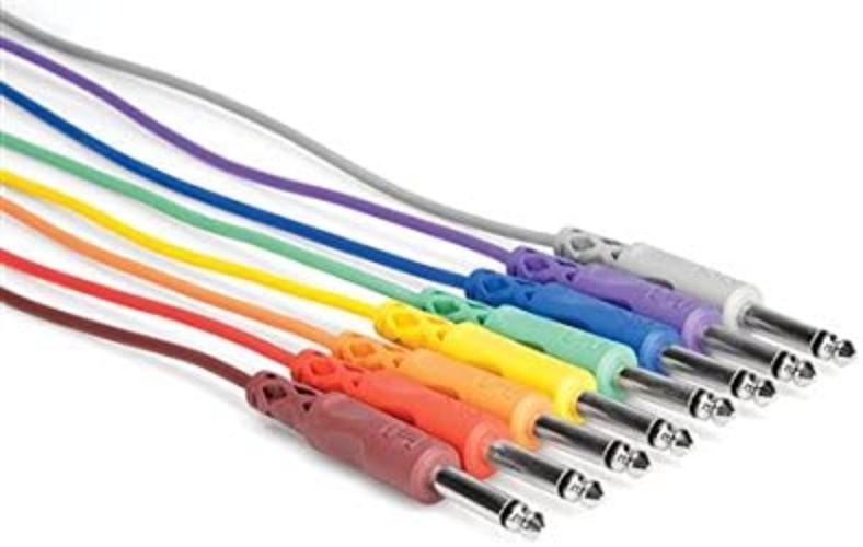 Hosa CPP-845 1/4" TS to Same Unbalanced Patch Cables, 1.5 Feet - 1.5 Feet Cable