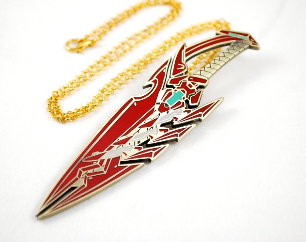 XC2 Pyra Aegis Blade Enamel Metal as Necklace Keychain or Pin | Keychain