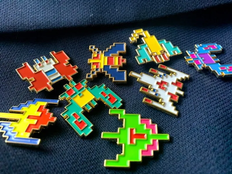 Galaga Enamel Pins 1 In. | Etsy