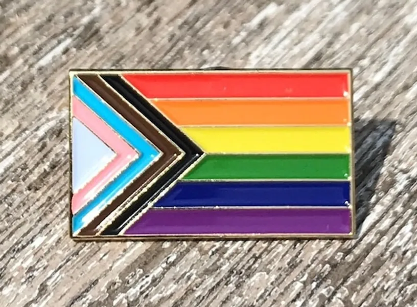 Progress Pride Rainbow Flag 1 Enamel Lapel Pin Badge | Etsy