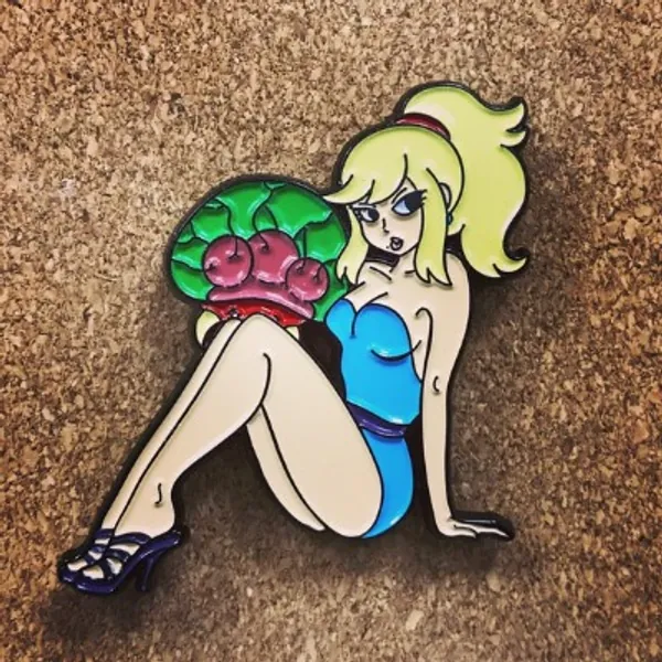 Sexy Video Game Space Girl Samus Swimsuit Custom Made Pin | Etsy