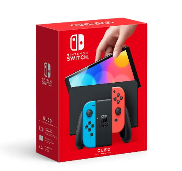 Nintendo Switch – OLED Model w/ Neon Red  Neon Blue Joy-Con