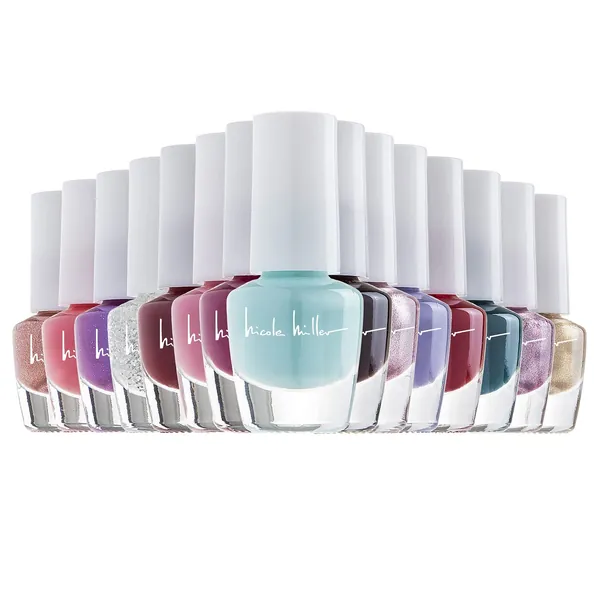 Nicole Miller Mini Nail Polish Set - 15 Glossy and Trendy Colors - Trendy Collection