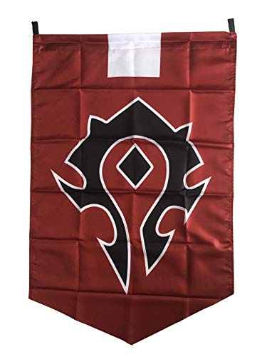 Horde Allianz Plakette Flagge Orc Emblem Plakat (rot) - Red